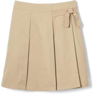 French Toast Girls Uniform Skirts, Pleated Knot Scooter(Khaki Beige)