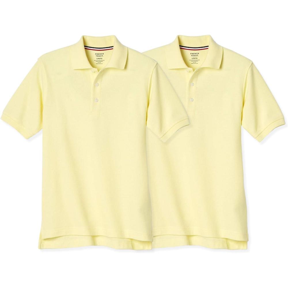 imageFrench Toast Boys 2Pack Short Sleeve Pique Polo ShirtYellow
