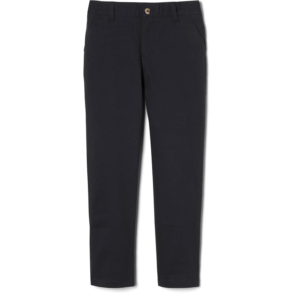 imageFrench Toast Girls Adjustable Waist Stretch Straight Fit Chino Pant Standard ampamp HuskySchool Uniform Black
