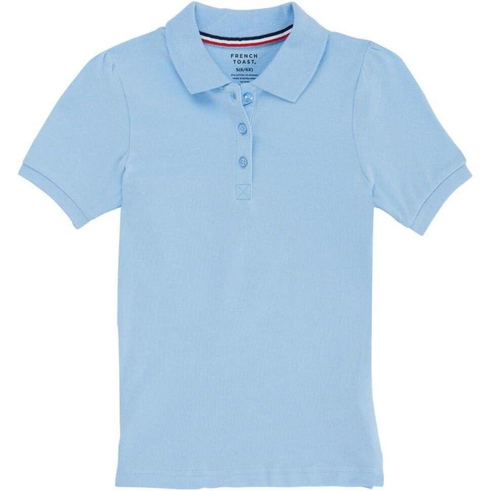 imageFrench Toast Girls Short Sleeve Stretch Pique Polo ShirtLight Blue