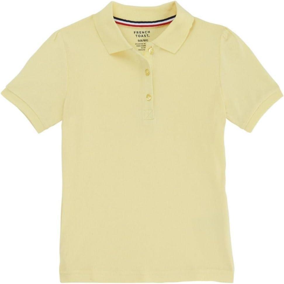 imageFrench Toast Girls Short Sleeve Stretch Pique Polo ShirtYellow