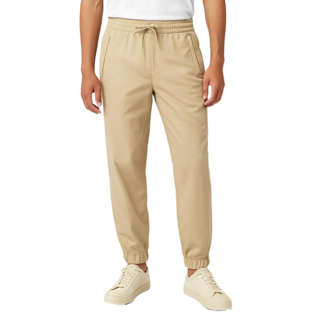 imageFrench Toast Young Mens PullOn Stretch Twill Jogger with Zipper PocketsKhaki