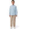 French Toast Boys’ Expandable Collar Button Down Dress Shirt with Long Sleeves (Standard & Husky)(White)
