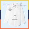 French Toast Boys’ Expandable Collar Button Down Dress Shirt with Long Sleeves (Standard & Husky)(Yellow)