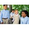 French Toast Girls’ Fitted Wrinkle-Resistant Long Sleeve Oxford Shirt(Light Blue)