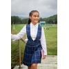 French Toast Girls’ Fitted Wrinkle-Resistant Long Sleeve Oxford Shirt(White)