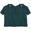 French Toast Boys’ 2-Pack Short Sleeve Pique Polo Shirt(Hunter Green)
