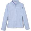 French Toast Girls’ Fitted Wrinkle-Resistant Long Sleeve Oxford Shirt(Light Blue)