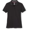 French Toast Girls’ Short Sleeve Stretch Pique Polo Shirt(Black)