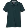 French Toast Girls’ Short Sleeve Stretch Pique Polo Shirt(Hunter Green)