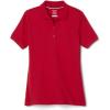 French Toast Girls’ Short Sleeve Stretch Pique Polo Shirt(Pink)