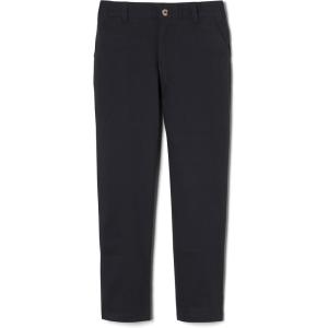 French Toast Girls’ Adjustable Waist Stretch Straight Fit Chino Pant (Standard & Husky)(School Uniform Black)