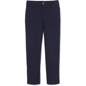 French Toast Girls’ Adjustable Waist Stretch Straight Fit Chino Pant (Standard & Husky)(School Uniform Navy)