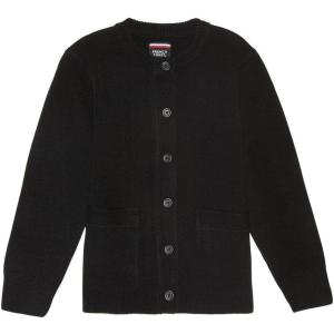 French Toast Girls Anti-Pill Crew Neck School Uniform Cardigan Sweater(Black)