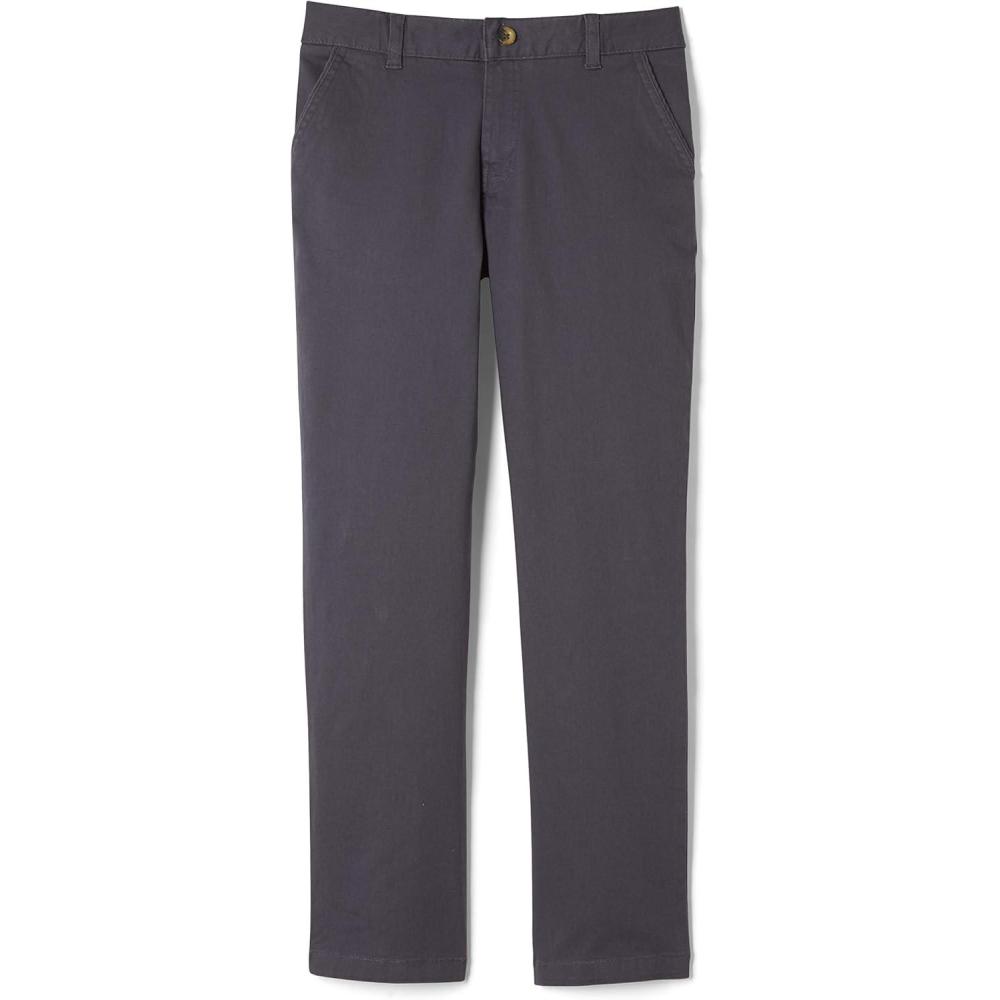 image:imageFrench Toast Boys Adjustable Waist Straight Fit Stretch Twill Chino PantSchool Uniform Grey