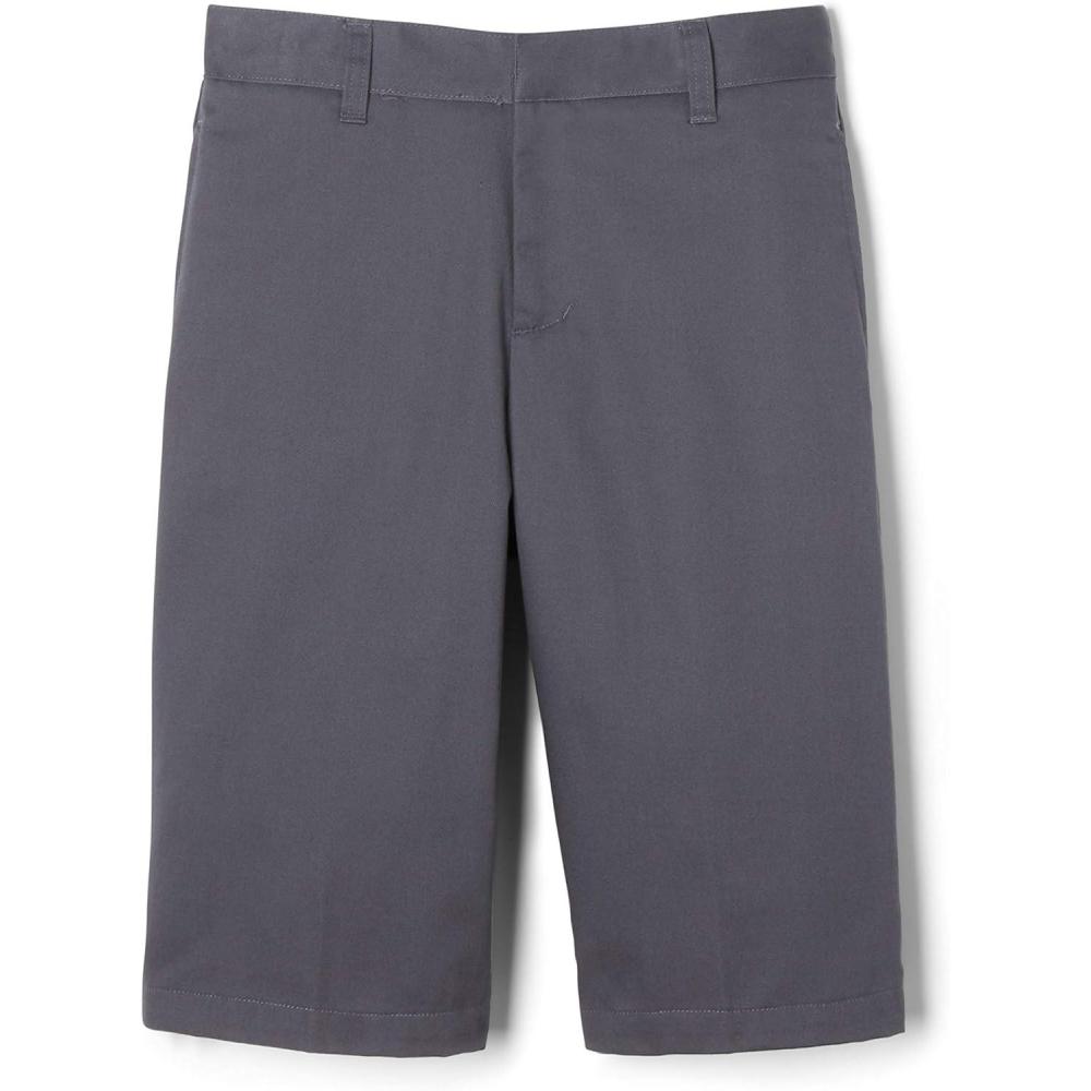 image:imageFrench Toast Boys Adjustable Waist Stretch Flat Front Shorts Standard amp Husky for School UniformHeather Gray