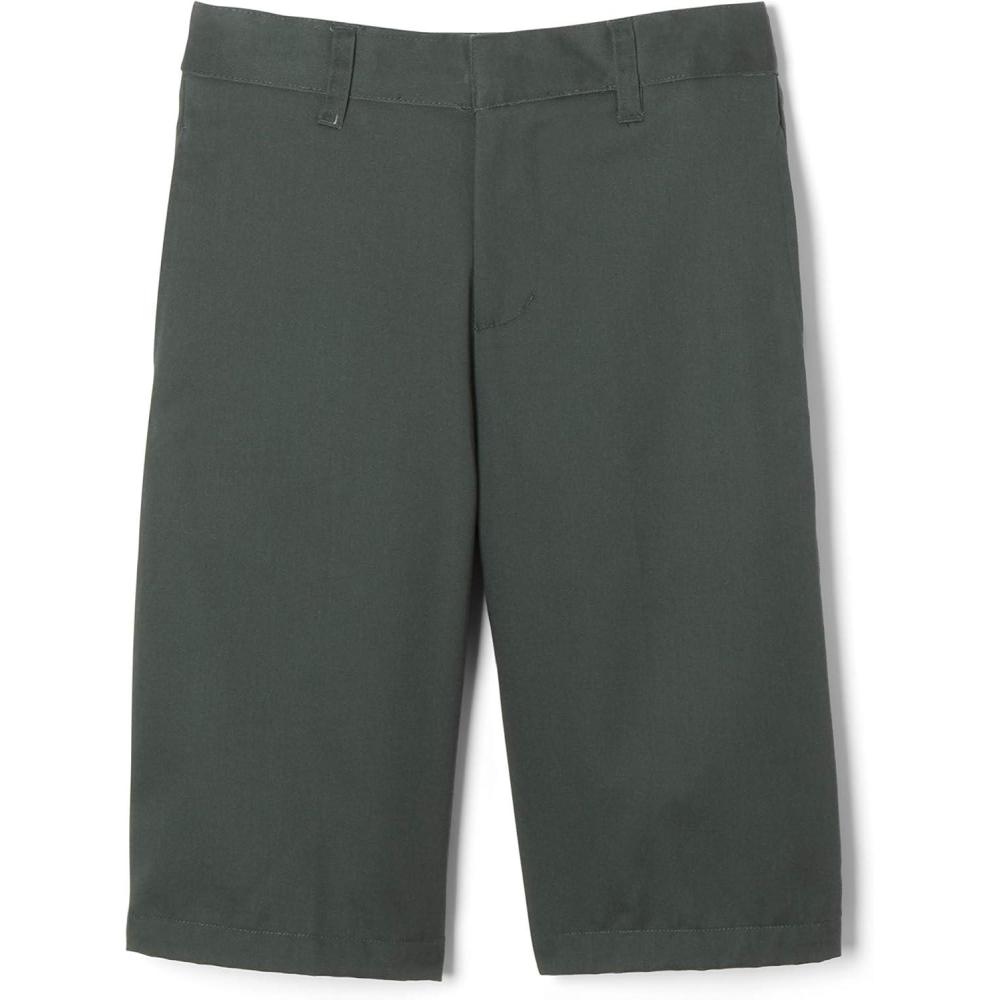 image:imageFrench Toast Boys Adjustable Waist Stretch Flat Front Shorts Standard amp Husky for School UniformHunter Green