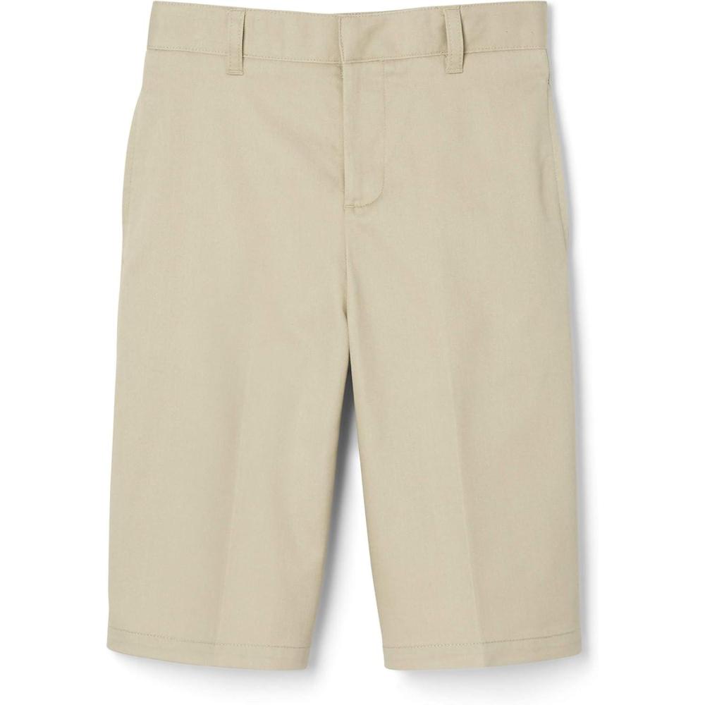 image:imageFrench Toast Boys Adjustable Waist Stretch Flat Front Shorts Standard amp Husky for School UniformKhaki