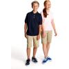 French Toast Boys’ Adjustable Waist Stretch Flat Front Shorts (Standard & Husky) for School Uniform(Khaki)