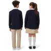French Toast Unisex Anti-pill V-neck (Standard & Husky) School Uniform Cardigan Sweater(Burgundy)