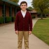 French Toast Unisex Anti-pill V-neck (Standard & Husky) School Uniform Cardigan Sweater(Hunter Green)