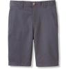 French Toast Boys’ Adjustable Waist Stretch Flat Front Shorts (Standard & Husky) for School Uniform(Grey)
