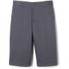 French Toast Boys’ Adjustable Waist Stretch Flat Front Shorts (Standard & Husky) for School Uniform(Heather Gray)