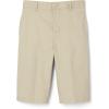 French Toast Boys’ Adjustable Waist Stretch Flat Front Shorts (Standard & Husky) for School Uniform(Khaki)