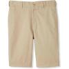 French Toast Girls Adjustable Waist Flat Front Shorts, Beige Khaki, 10 US