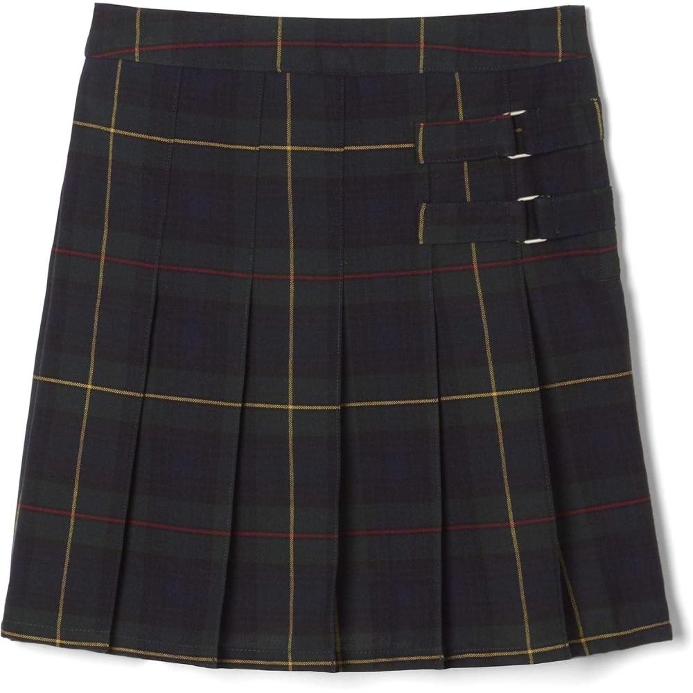 image:imageFrench Toast Girls Plaid Adjustable Waist PleatedFront Twotab ScooterGreen Plaid