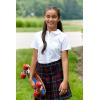 French Toast Girls’ Plaid Adjustable Waist Pleated-Front Two-tab Scooter(Navy & Red Plaid)