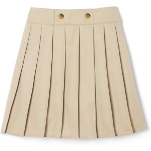 French Toast Girls’ Front Button Pleated Scooter(Khaki)